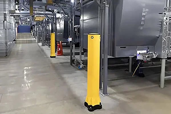 bolt-down bollards protect machinery protection