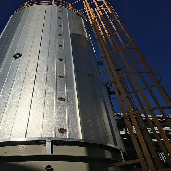 insulation inspection ports installed on insulated storage tank