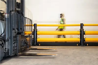 a-safe flexible forklift guard rails