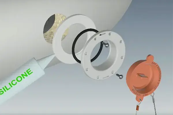 insulation inspection port installation diagram