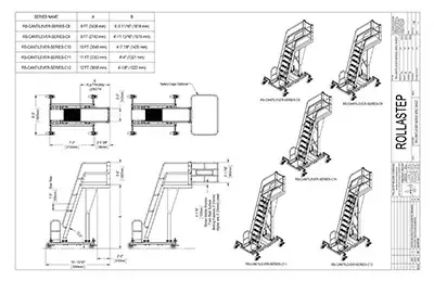 rollastep c-series cantilever rolling ladder spec sheet download thumbnail