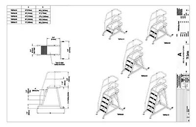 tr series tilt and roll rolling step ladder spec sheet download thumbnail