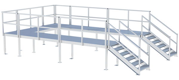 aluminum maintenance access platform stairs example configuration